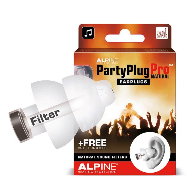 Alpine PartyPlug Pro earplugs, naturel | Tonefactory