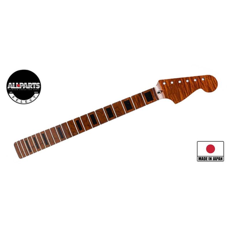 Allparts VIN MOD Deluxe neck for Jazzmaster AAA roasted flamed maple bound w. block inlays poly finish Selected Limited Edition