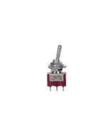 Mini toggle switch 3-way, on-off-on, nickel