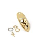 Fender Genuine Replacement Part Stratocaster recessed jack ferrule plate gold 