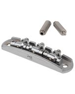 Halon offset guitar bridge, imperial posts, full 1060 steel, chrome satin