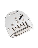 Halon offset guitar patented vibrato, full stainless steel, cream tip, gloss