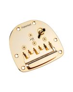 Halon offset guitar patented vibrato, full stainless steel, cream tip, gold plated gloss