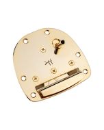 Halon offset guitar classic vibrato, full stainless steel, cream tip, gold plated gloss