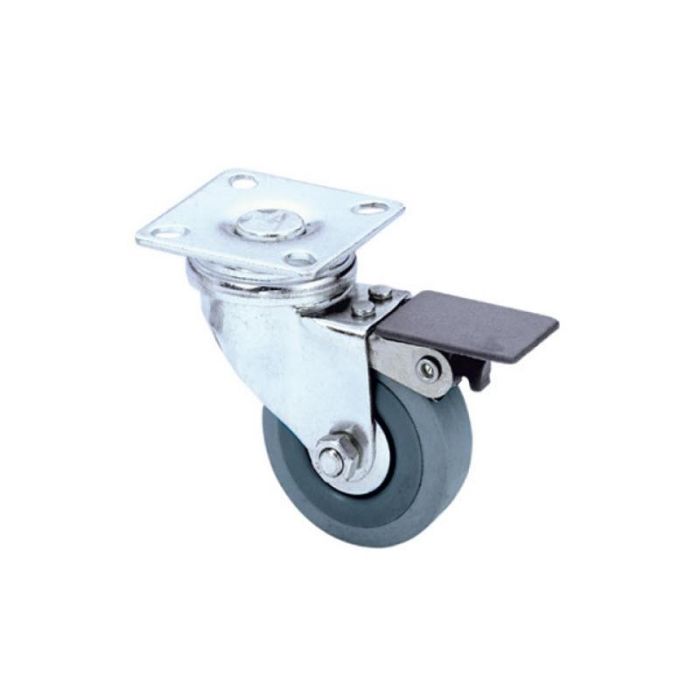 Swivel & braked wheel castor