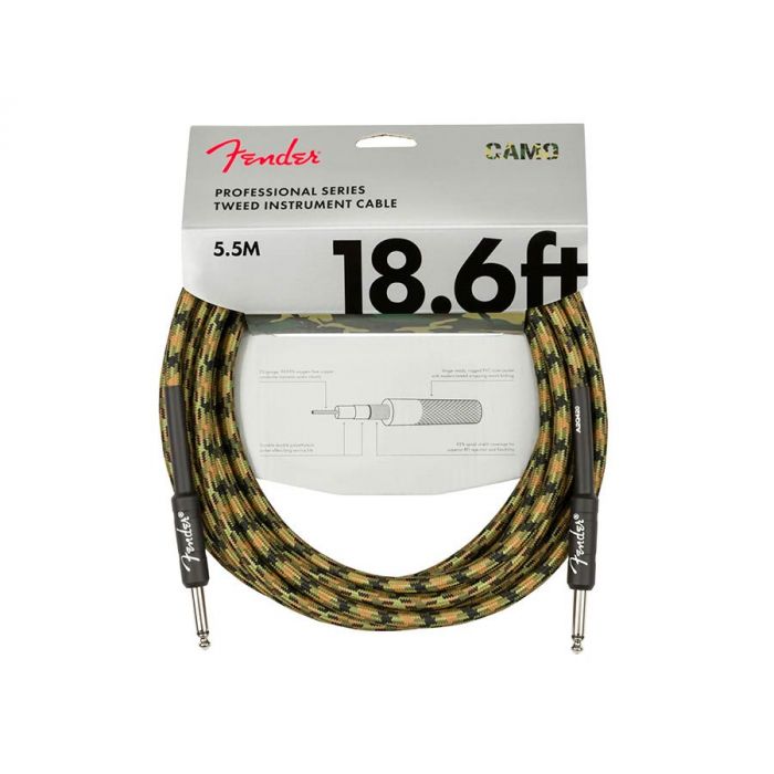 Fender Professional Series instrument cable 2x jack (metal) 18.6'