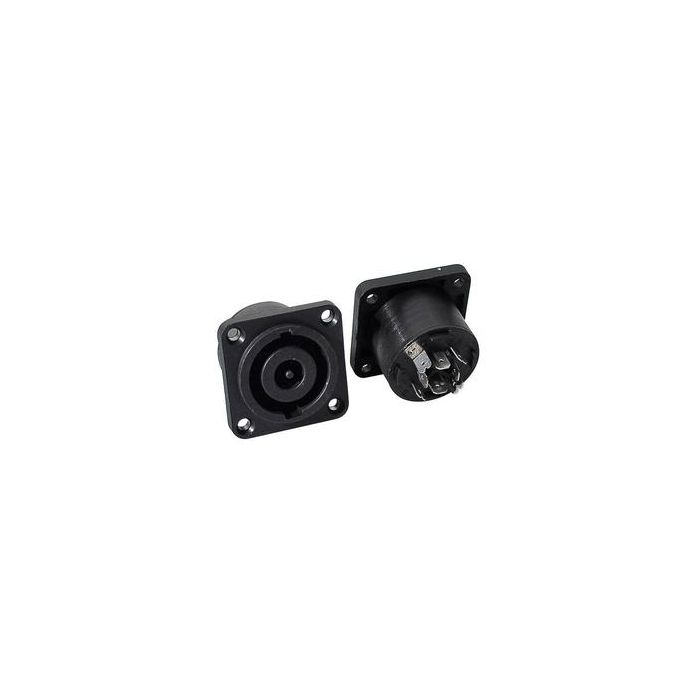 Speaker chassis conn, 8-pole, male, square model 40 x 40mm