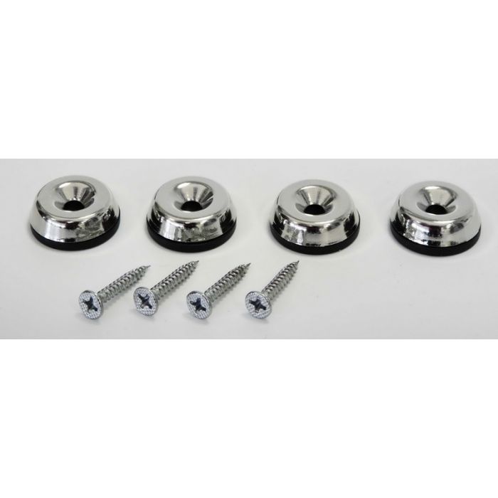 Metal Amp Glides with rubber insert