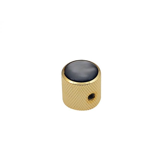 Dome knob with black pearl inlay