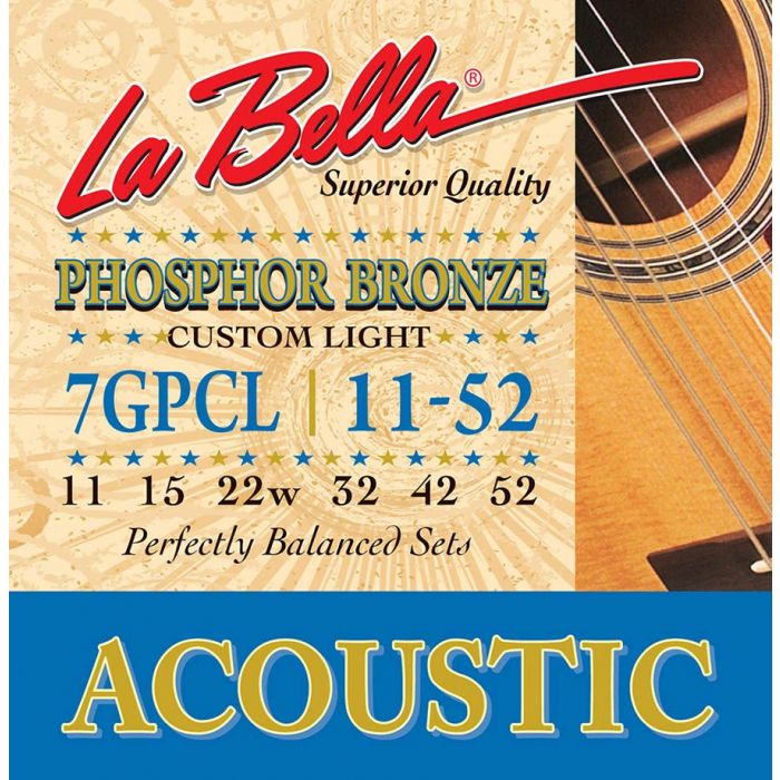 La Bella string set acoustic custom light