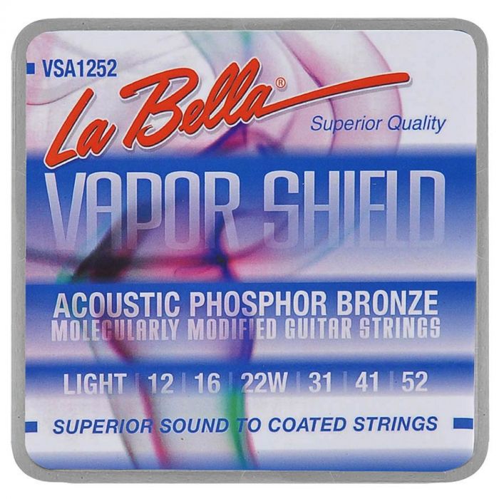 La Bella Vapor Shield Series string set acoustic phosphor bronze light