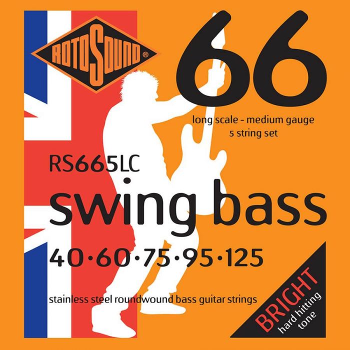 Rotosound Swing Bass 66 string set electric bass 5 stainless steel 40-125