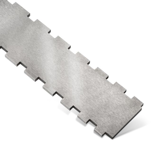 Notched Straightedge - 16.5" x 1.5", Stainless Steel, Satin