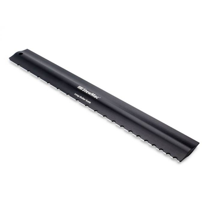 StewMac 2-in-1 precision + notched straightedge for long scale (25.3"- 25.5") guitar