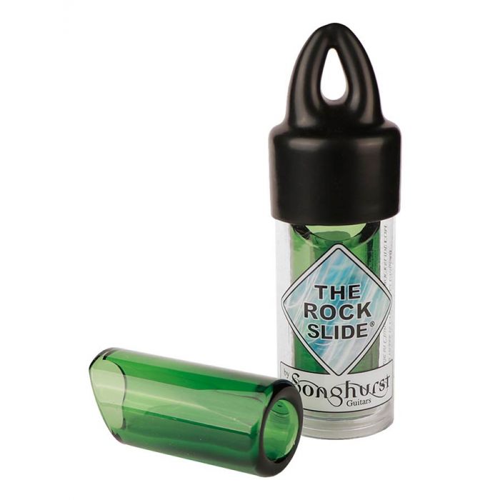 The Rock Slide moulded glass slide size S (inside 17.5 - length 48.5mm) - green edition