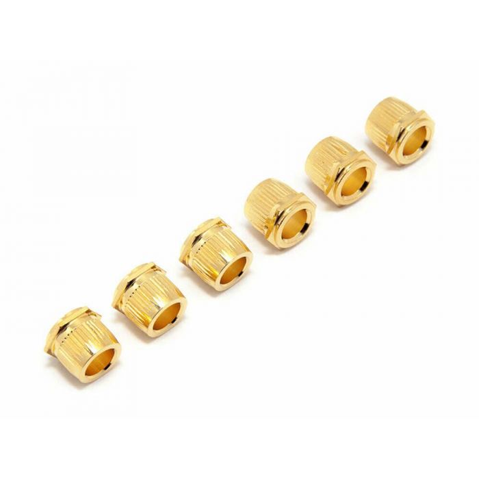 Hosco Japan conversion bushings, gold, hexagonal top, 6 pcs