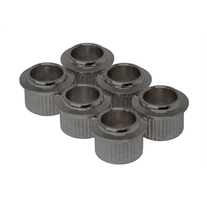 Hosco Japan push-fit bushings, aged nickel, round, 9.2mm diameter, 6 pcs