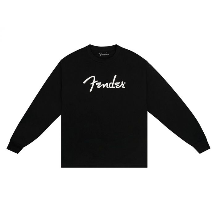 Fender Spaghetti logo long sleeve T-shirt, black, XXL