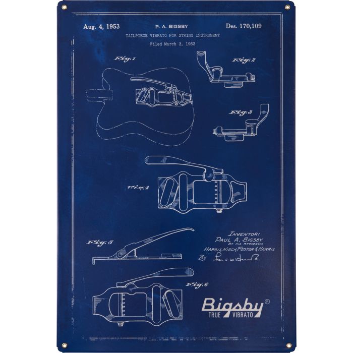Bigsby® Blueprint Tin Sign