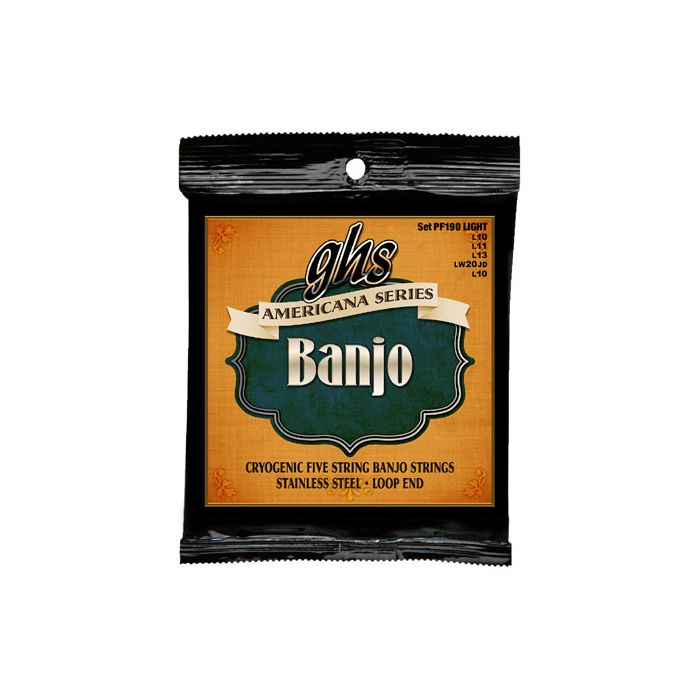 GHS PF 190 5-str. Banjo Strings St.Steel