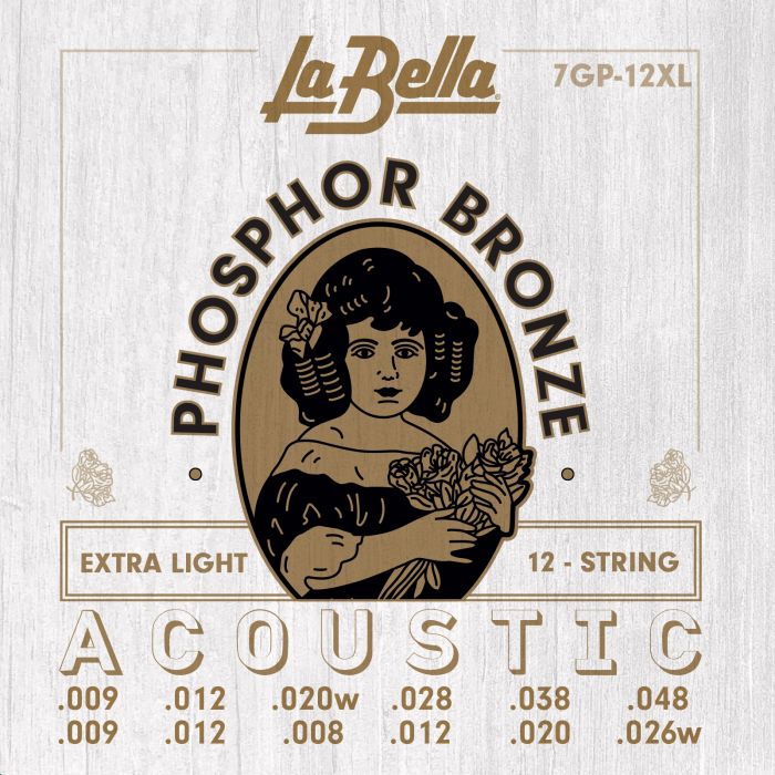 La Bella 7GP12XL Phosphor Bronze Ex Light