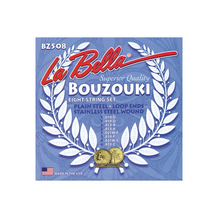 La Bella Bouzouki Stainl.Steel Loop End 010/013