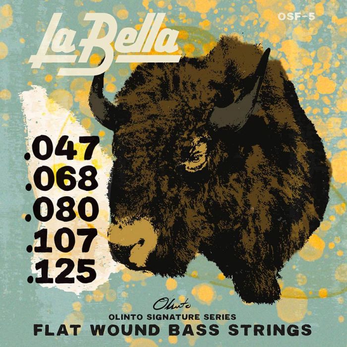 La Bella Olinto Signature Flats string set electric 5-string bass