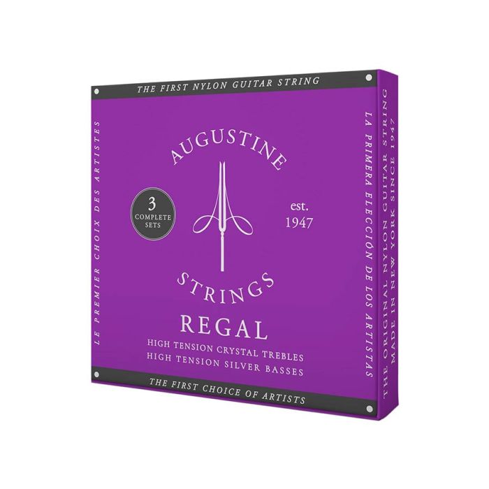 Augustine Regal Blue string set classic, high tension trebles & high tension basses - 3 PACK