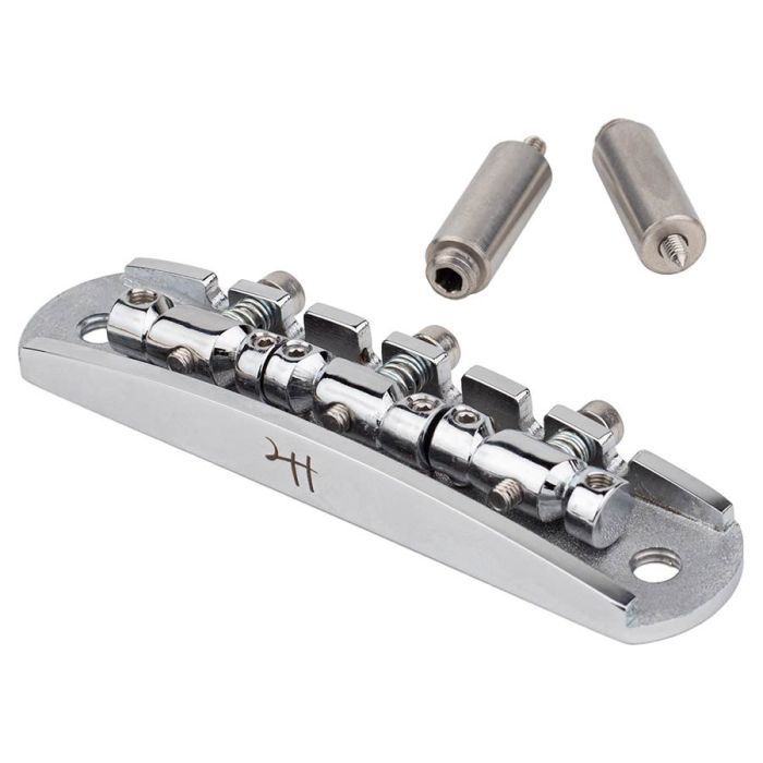 Halon offset guitar bridge,imperial posts, full 1060 steel, chrome gloss