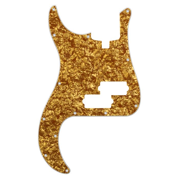 Sadowsky Parts - 21 Fret P Bass Pickguard - 4 String - Gold Pearl Lefthand