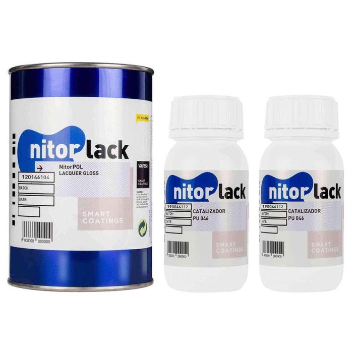 NitorLACK NitorPOL polyurethane lacquer, gloss clear - 1000ml can + 500ml hardener