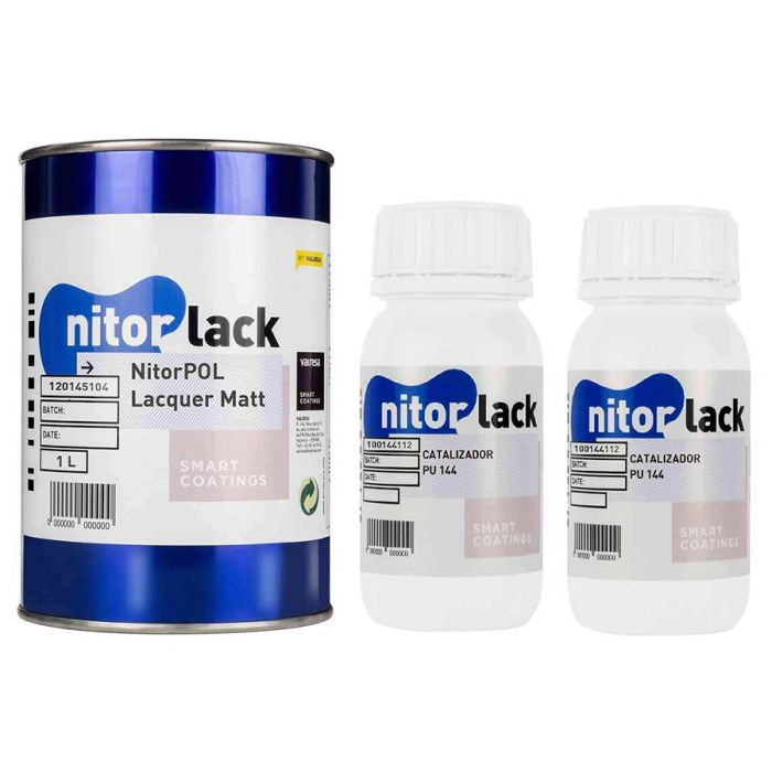 NitorLACK NitorPOL polyurethane lacquer, gloss matte - 1000ml can + 500ml hardener