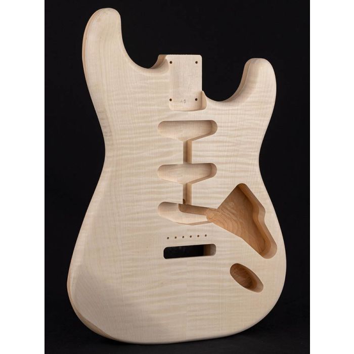 Body Strat model (made in Germany), 2 piece roasted pine, AAA flamed maple top