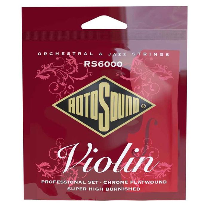 Rotosound Orchestral & Jazz string set violin 4/4 chrome flatwound, super high burnished