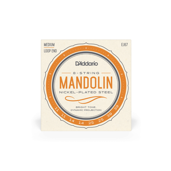 D'Addario snarenset mandoline, nickel roundwound, medium, 011-014-025-039