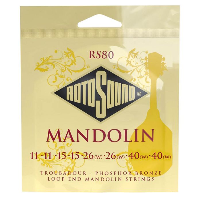 Rotosound Traditional Instruments snarenset mandoline, phospor bronze, loop end