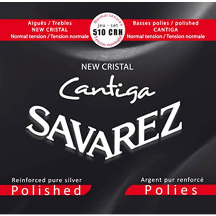 Savarez New Cristal Cantiga string set classic, New Cristal trebles, polished silverwound Cantiga basses