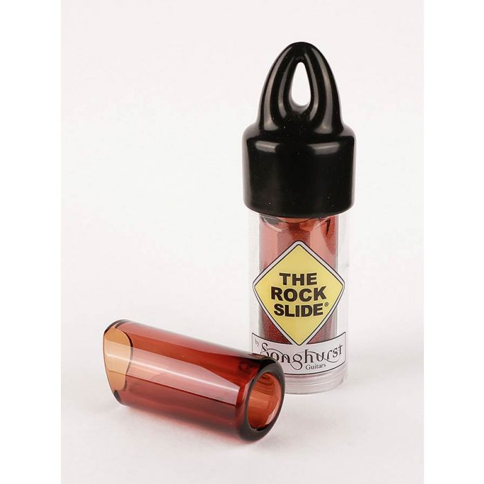 The Rock Slide moulded glass slide size M (inside 19.5 - length 60.0mm) - amber edition