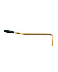 Tremolo arm, 5mm thread, gold, 5mm arm diameter, black cap