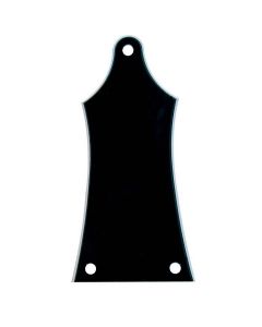 Truss rod cover, black, 2 ply, black – white type4