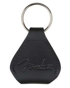 Fender leather pick holder keychain