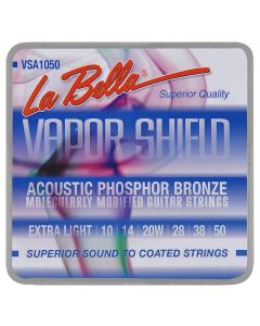 La Bella Vapor Shield Series string set acoustic phosphor bronze extra light