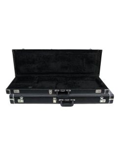 Fender deluxe case for Mustang/Jag-stang/Cyclone leather handle and ends black tolex & black interior 