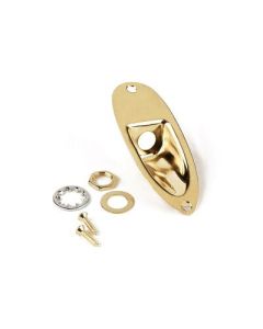 Fender Genuine Replacement Part Stratocaster recessed jack ferrule plate gold 