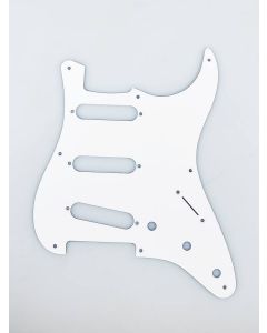 Fender Genuine Replacement Part pickguard '57 Vintage Strat SSS 8 screw holes 1-ply white 