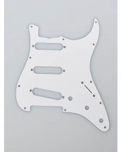 Fender Genuine Replacement Part pickguard '62 Vintage Strat SSS 11 screw holes 3-ply white 