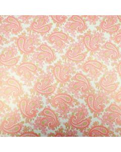 Luthitec pearl gold backed pink paisley paper guitar body decal