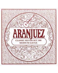 Aranjuez Classic Silver string set for classic guitar, Calibrada nylon trebles & silverplated wound basses, medium gauge