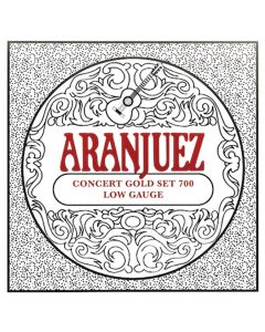 Aranjuez Concert Gold string set for classic guitar, Calibrada nylon trebles & goldplated wound basses, light gauge