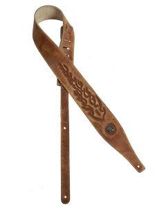 Gaucho Buffalo V Series guitar strap, faux leather, light brown